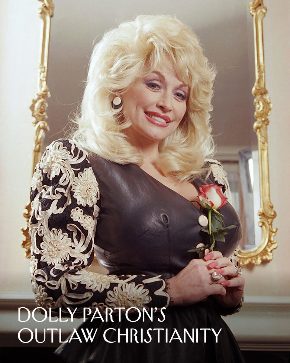A New Yorker portrait of Dolly Parton in a pale dress, from their tribute post.