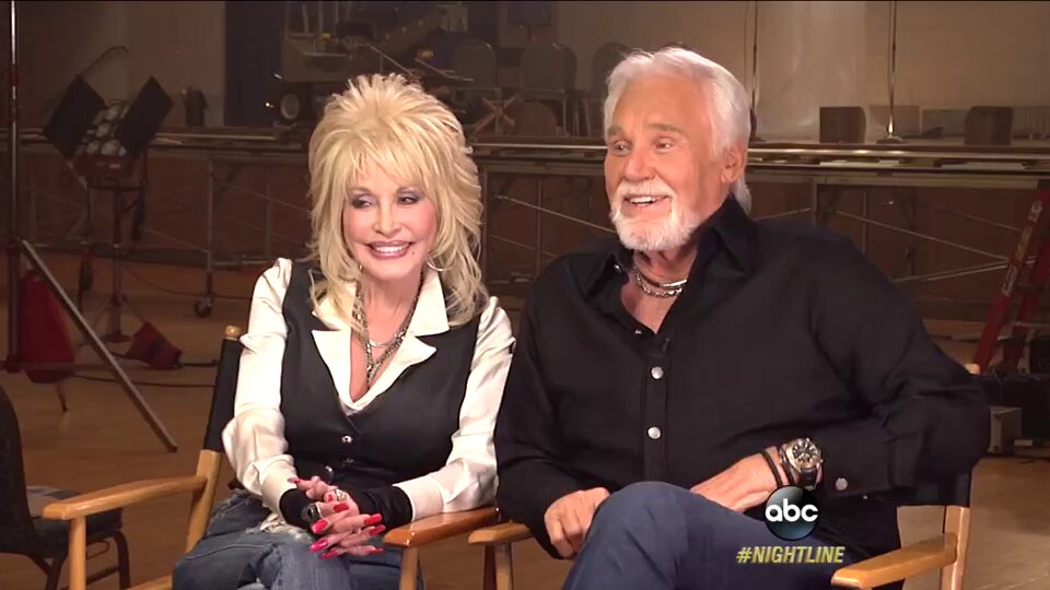 Dolly Parton and Kenny Rogers in Bianna Golodryga’s 2013 ABC News interview.